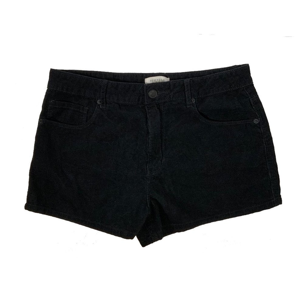 Black Corduroy Shorts